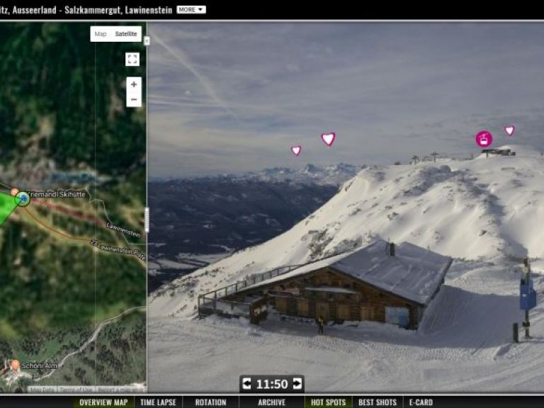 Übersichtskarte zeigt Position und Blickwinkel