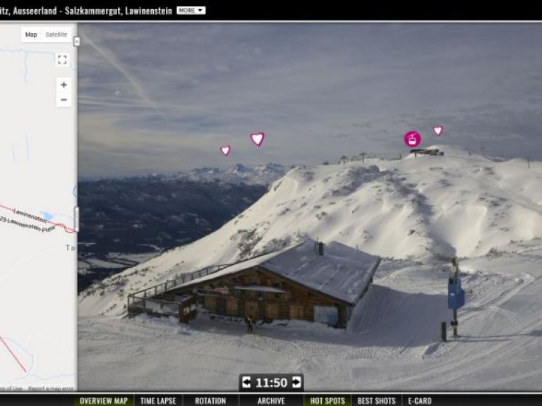 Position und Blickwinkel in Karte abgebildet