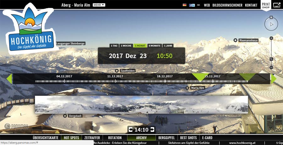 Übersicht des Panomax Archiv