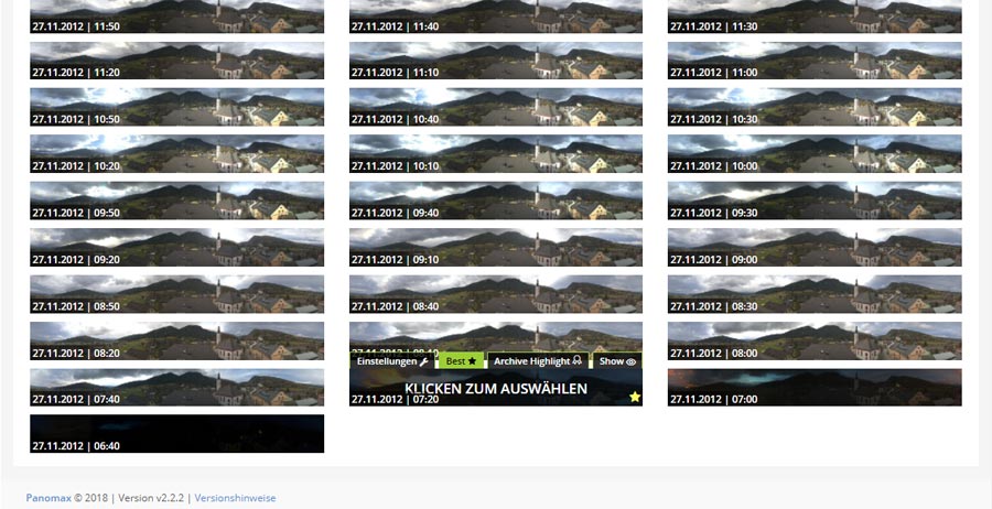 Highlight special moments with the Panomax Best Shots tool