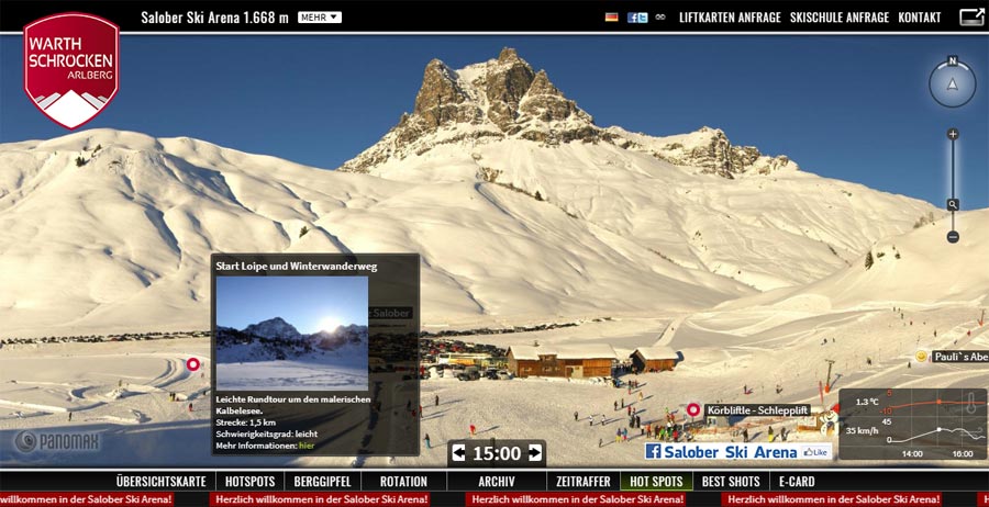 Panomax Webcam mit interktivem Hotspot