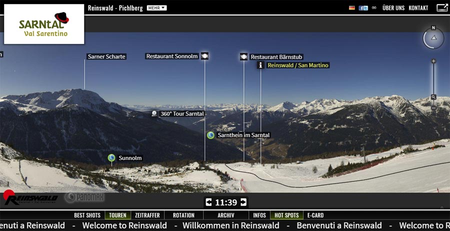 Zeichnen Sie beliebig viele Hotspots ins Panorama ein